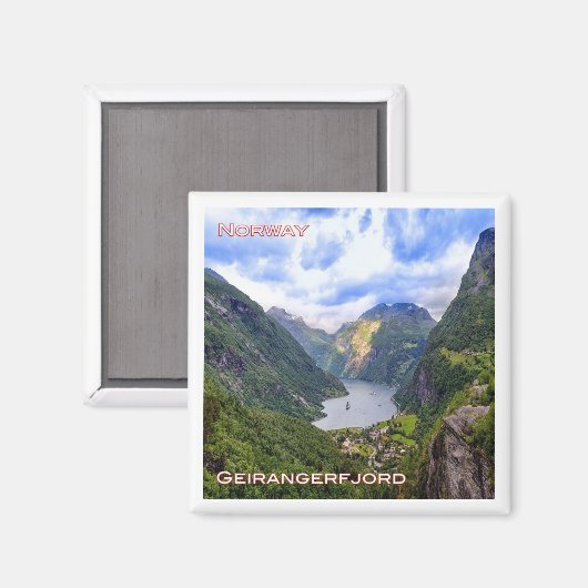 zNO019 GEIRANGERFJORD, Noorwegen, Europa, Fridge Magneet (Voorkant / Achterkant)