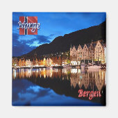 zNO022 BERGEN BRYGGEN, Noorwegen, Europa, Fridge Magneet (Voorkant)