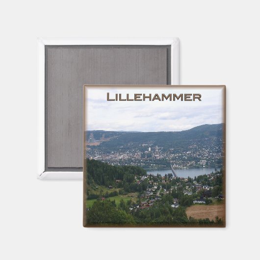 zNO023 LILLEHAMMER, Noorwegen, Europa, Fridge Magneet (Voorkant / Achterkant)