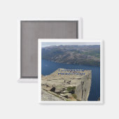 zNO024 LYSEFJORDEN PREIKESTOLEN, Noorwegen, Fridge Magneet (Voorkant / Achterkant)