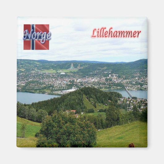 zNO028 LILLEHAMMER, Noorwegen, Europa, Fridge Magneet (Voorkant)
