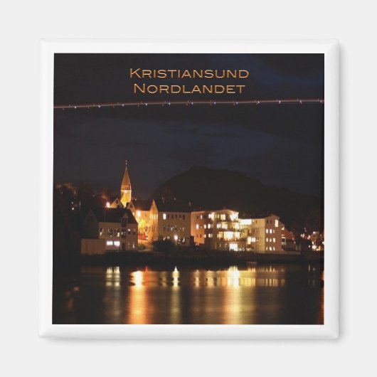 zNO034 KRISTIANSUND NORDLANDET, Noorwegen, Fridge Magneet (Voorkant)