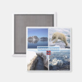 zNO042 SPITSBERGEN, Noorwegen, Europa, Fridge Magneet (Voorkant / Achterkant)
