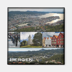 zNO043 BERGEN, Noorwegen, Europa, Fridge Magneet