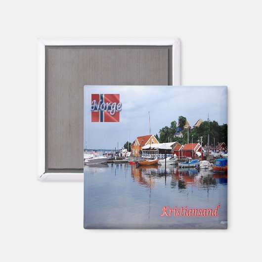 zNO047 KRISTIANSAND, Noorwegen, Europa, Fridge Magneet (Voorkant / Achterkant)