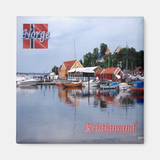 zNO047 KRISTIANSAND, Noorwegen, Europa, Fridge Magneet (Voorkant)