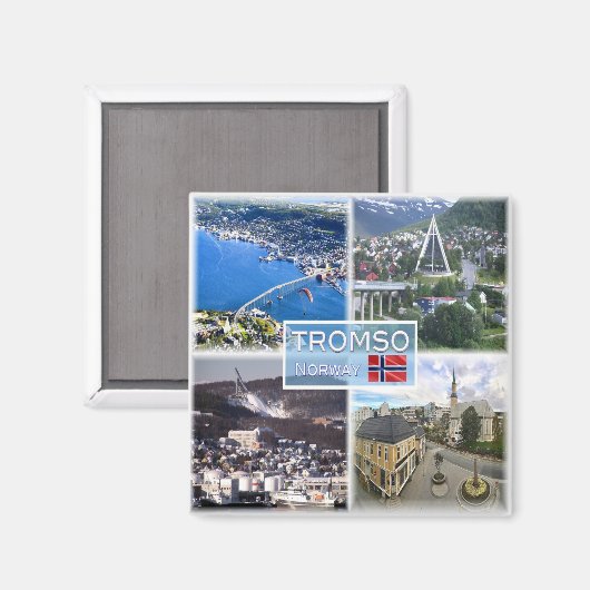 zNO049 TROMSO Artic Cathedral, uitzicht vanuit de  Magneet (Voorkant / Achterkant)