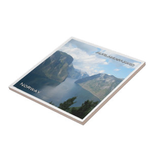 zNO061 AURLANDSFJORDEN uit Stegastein, Noorwegen, Tegeltje