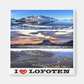 zNO066 LOFOTEN "I LOVE", Noorwegen, Fridge Magneet (Voorkant)