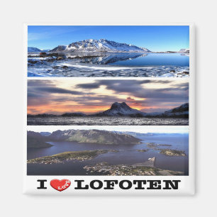 zNO066 LOFOTEN "I LOVE", Noorwegen, Fridge Magneet