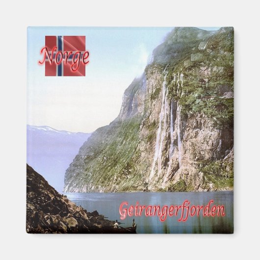 zNO071 GEIRANGERFJORDEN, Noorwegen, Europa, Fridge Magneet (Voorkant)