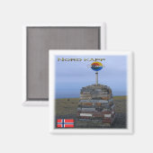 zNO078 NORD KAPP, Noorwegen, Europa, Fridge Magneet (Voorkant / Achterkant)