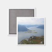 zNO086 SOGNEFJORD uitzicht op Vangsnes, Norwey, Fr Magneet (Voorkant / Achterkant)