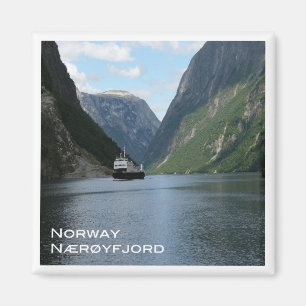 zNO091 NAERØYFJORD GUDVANGEN ferryboot, Noorwegen, Magneet
