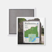 zNO098 PREIKESTOLEN TRAIL MAP Lysefjorden, Noorweg Magneet (Voorkant / Achterkant)