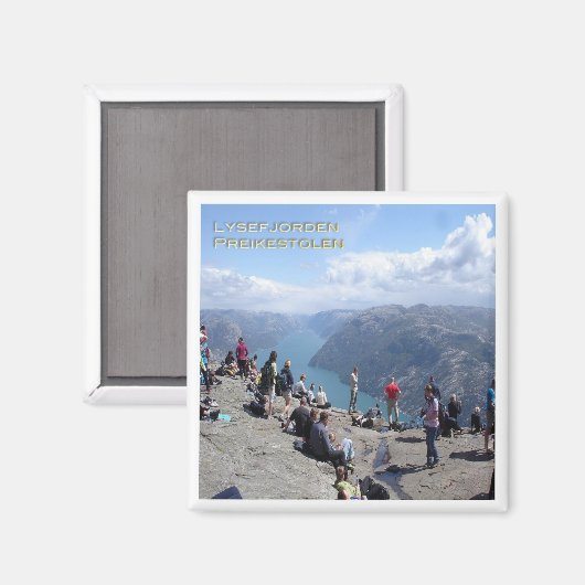 zNO099 LYSEFJORDEN PREIKESTOLEN, Noorwegen, Fridge Magneet (Voorkant / Achterkant)