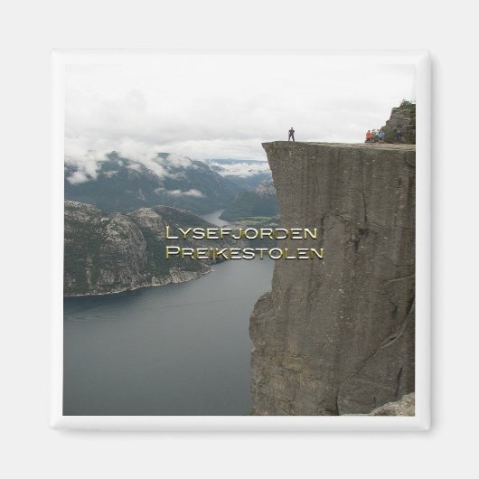 zNO100 LYSEFJORDEN PREIKESTOLEN, Noorwegen, Fridge Magneet (Voorkant)
