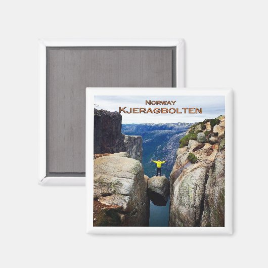 zNO106 KJERAGBOLTEN, Noorwegen, Fridge Magneet (Voorkant / Achterkant)