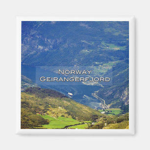 zNO115 GEIRANGERFJORD uit DALSNIBBA, Noorwegen, Magneet