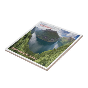 zNO121 GEIRANGERFJORD panorama, Noorwegen, Tegeltje