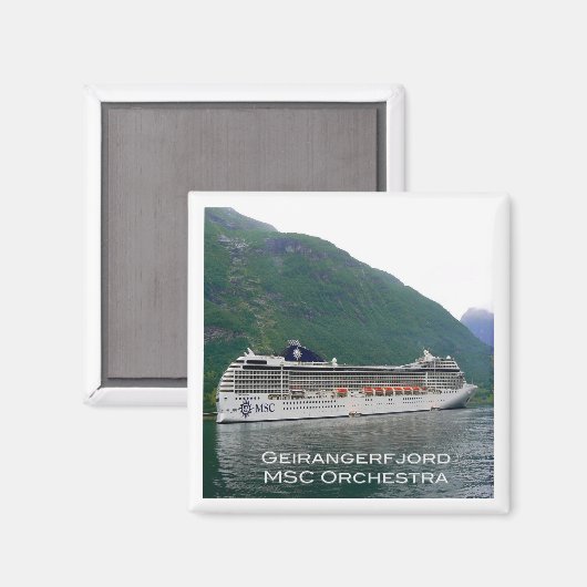 zNO122 GEIRANGERFJORD, MSC Orchestra, Noorwegen, Magneet (Voorkant / Achterkant)