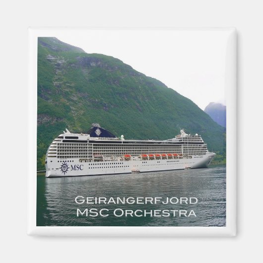 zNO122 GEIRANGERFJORD, MSC Orchestra, Noorwegen, Magneet (Voorkant)