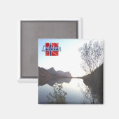 zNO137 LOFOTEN panorama, Noorwegen, Fridge Magneet (Voorkant / Achterkant)