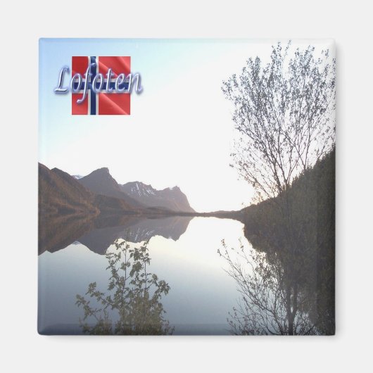 zNO137 LOFOTEN panorama, Noorwegen, Fridge Magneet (Voorkant)