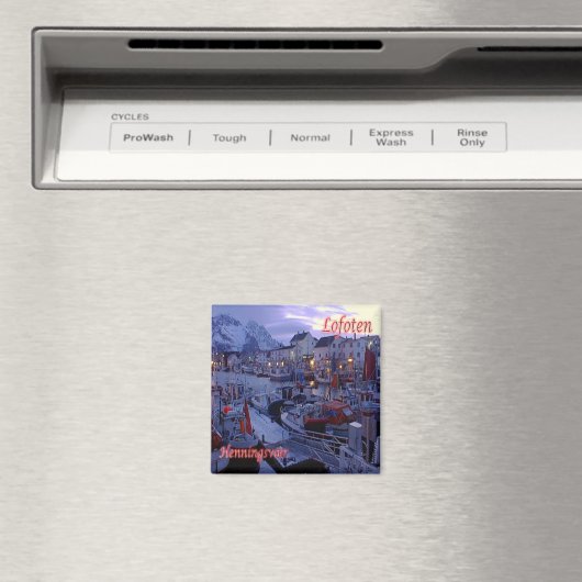 zNO140 HENNINGSVAER, Lofoten, Noorwegen, Fridge Magneet (Insitu (Vaatwasser))
