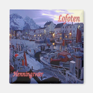 zNO140 HENNINGSVAER, Lofoten, Noorwegen, Fridge Magneet