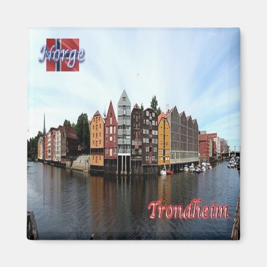 zNO149 TRONDHEIM, Noorwegen, Europa, Fridge Magneet (Voorkant)