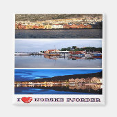 zNO167 NORSKE FJORDER "I Love", Noorwegen, Fridge Magneet (Voorkant)