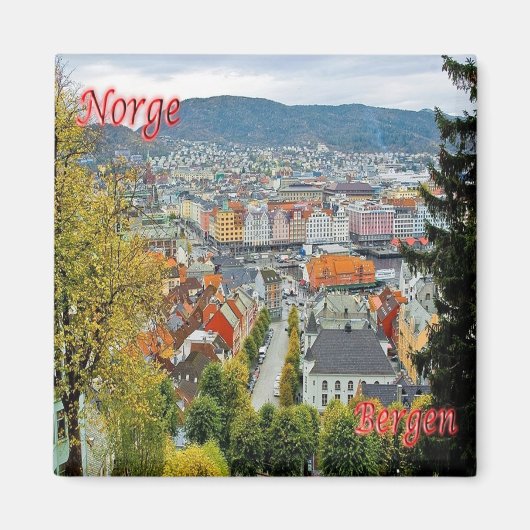 zNO177 BERGEN, Noorwegen, Europa, Fridge Magneet (Voorkant)