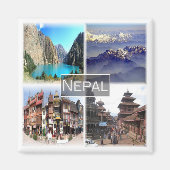 ZNP009 NEPAL collage, Azië, Fridge Magneet (Voorkant)