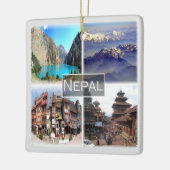 ZNP009 NEPAL collage, Azië, Keramisch Ornament (Links)