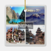 ZNP009 NEPAL collage, Azië, Keramisch Ornament (Achterkant)