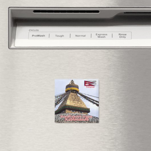 zNP014 BOUDHANATH STUPA, Kathmandu, Nepal, Fridge Magneet (Insitu (Vaatwasser))