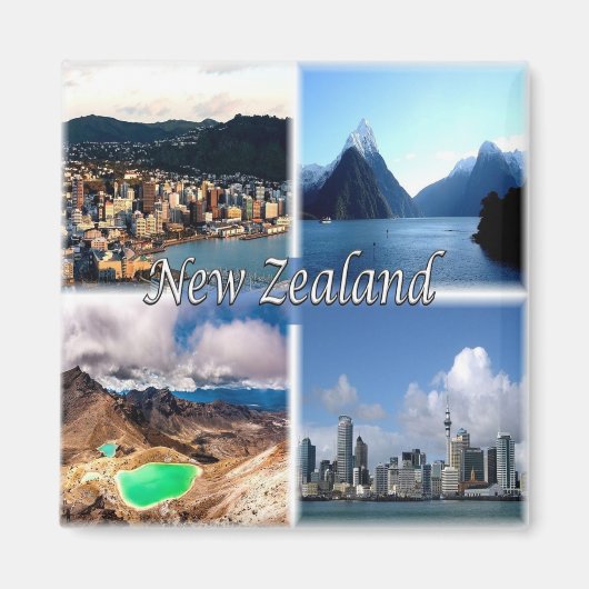 zNZ005 NEW ZEALAND, Mosaic, Oceania, Fridge Magneet (Voorkant)