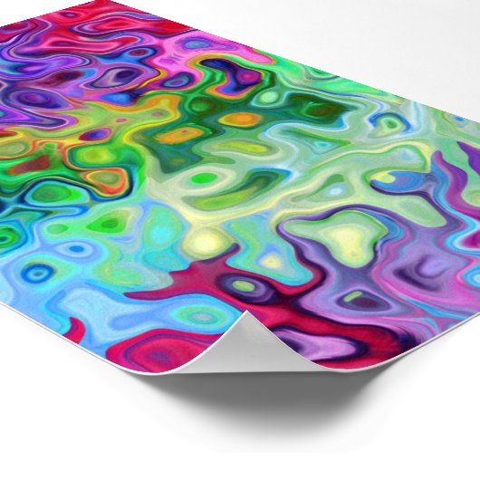 Zo abstract 4.1 blauw paars groen en modern poster (Hoek)