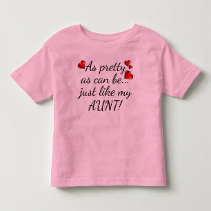 Zo  als het hart kan zijn van tante Baby Girl Dres Kinder Shirts
