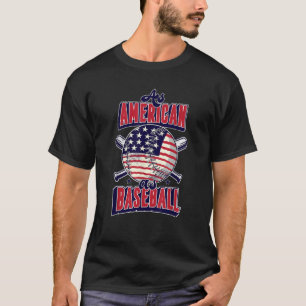 Zo Amerikaans als honkbal Amerika Vlag Sporttas T-shirt