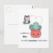 Zo Anders, Perfect Samen – Schattig Liefdeskoppel Briefkaart (Voorkant / Achterkant)
