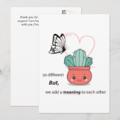 Zo Anders, Perfect Samen – Schattig Liefdeskoppel Feestdagenkaart (Voorkant / Achterkant)