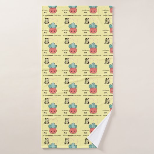 Zo anders, perfect samen - Schattige liefdespaar Badhanddoek (Badhanddoek)