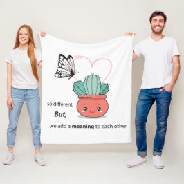 Zo anders, perfect samen - Schattige liefdespaar Fleece Deken