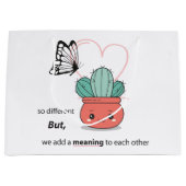 Zo anders, perfect samen - Schattige liefdespaar Groot Cadeauzakje (Voorkant)