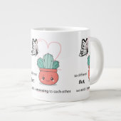 Zo anders, perfect samen - Schattige liefdespaar Grote Koffiekop (Voorkant rechts)