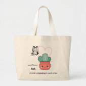 Zo anders, perfect samen - Schattige liefdespaar Grote Tote Bag (Voorkant)