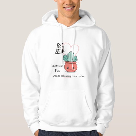 Zo anders, perfect samen - Schattige liefdespaar Hoodie (Voorkant)