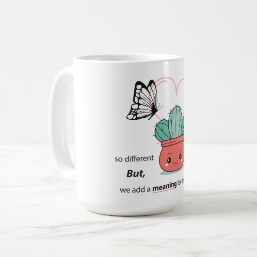 Zo anders, perfect samen - Schattige liefdespaar Koffiemok (Voorkant links)